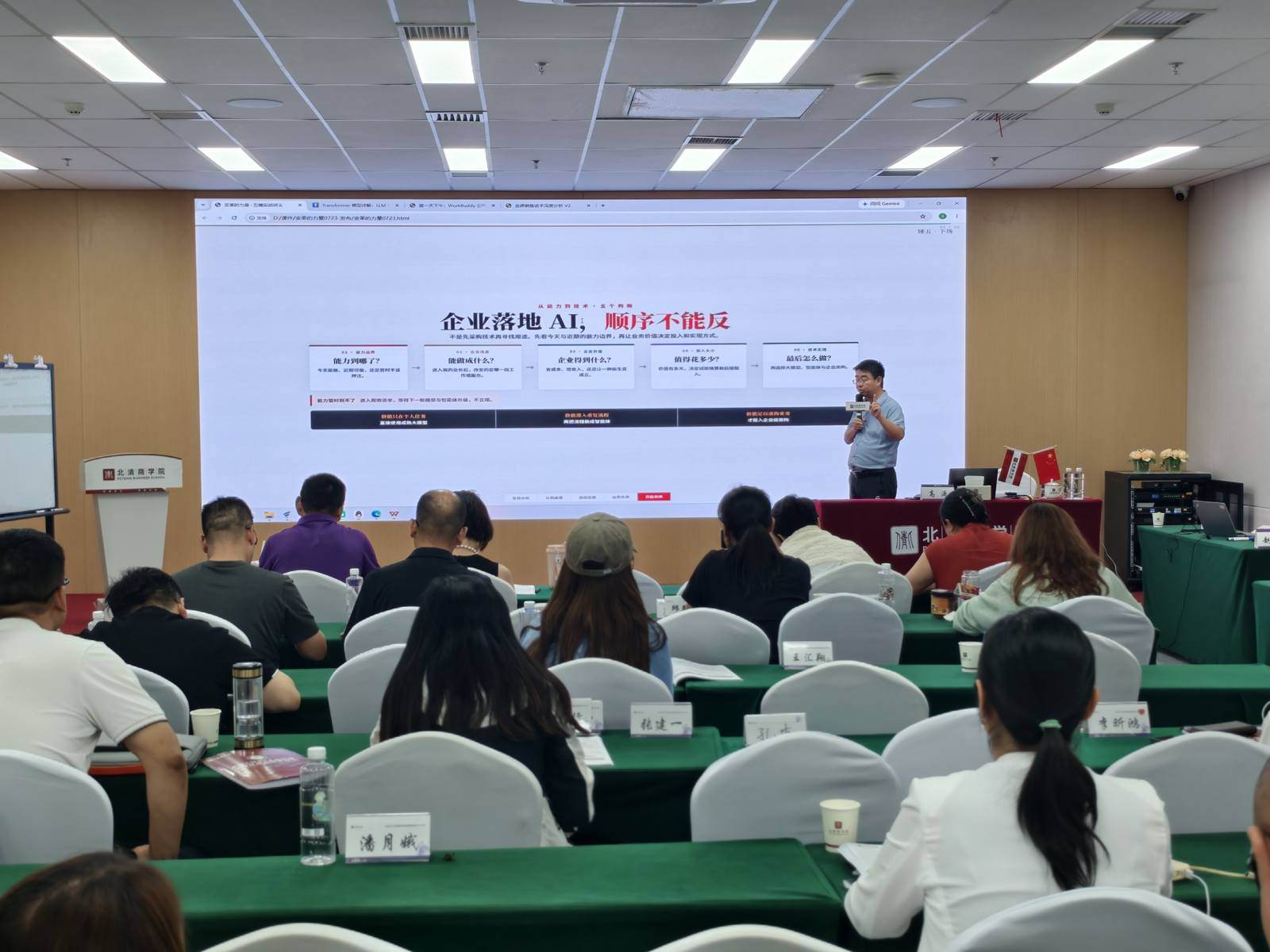 讲台视角俯瞰全场学员